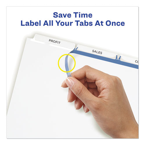 Print And Apply Index Maker Clear Label Unpunched Dividers, 3-tab, 11 X 8.5, White, 25 Sets