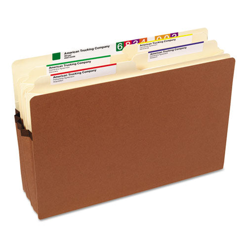 Redrope Drop Front File Pockets, 3.5" Expansion, Legal Size, Redrope, 50/box