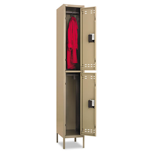 Double-tier Locker, 12w X 18d X 78h, Two-tone Tan