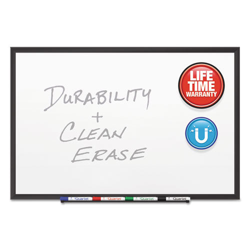 Classic Series Porcelain Magnetic Dry Erase Board, 72 X 48, White Surface, Black Aluminum Frame