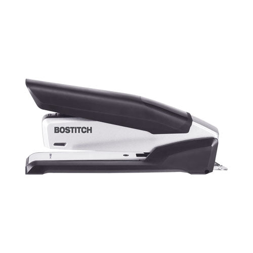 Inpower Spring-powered Desktop Stapler With Antimicrobial Protection, 28-sheet Capacity, Black/silver