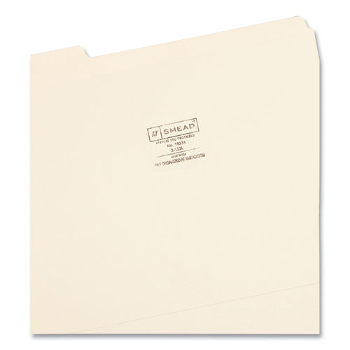 Reinforced Tab Manila File Folders, 1/3-cut Tabs: Assorted, Letter Size, 0.75" Expansion, 11-pt Manila, 100/box