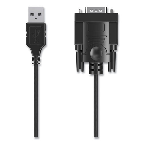 Usb To Serial Adapter, 1 Ft, Black