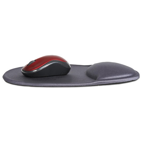 Mouse Pad With Wrist Rest, 8.75 X 10.75, Slate