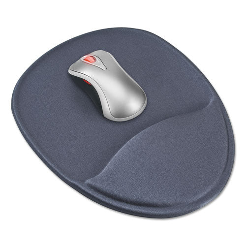 Mouse Pad With Wrist Rest, 8.75 X 10.75, Slate