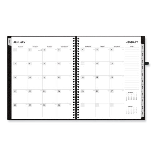 Aligned Weekly/monthly Planner, 11 X 8.5, Black Cover, 12-month (jan To Dec): 2024