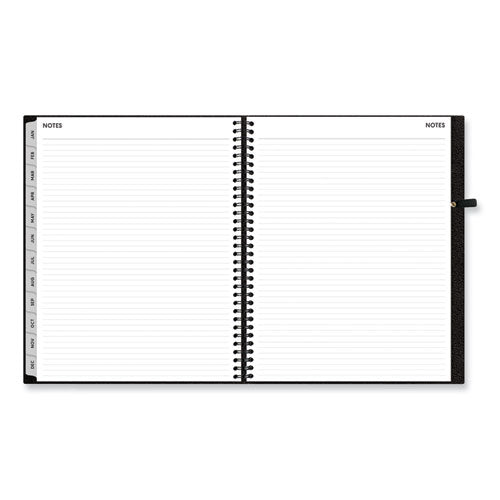 Aligned Weekly/monthly Planner, 11 X 8.5, Black Cover, 12-month (jan To Dec): 2024