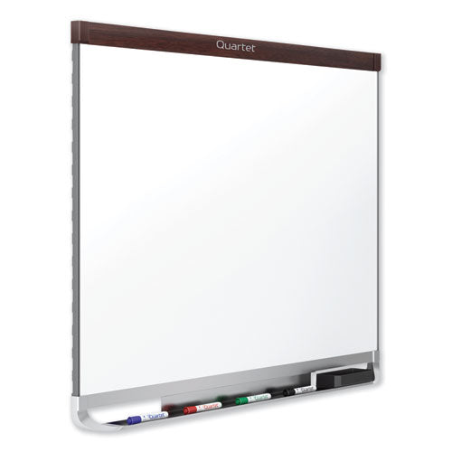 Prestige 2 Duramax Magnetic Porcelain, 72 X 48, White Surface, Mahogany Fiberboard/plastic Frame