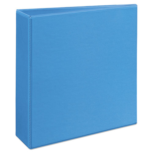 Heavy-duty Non Stick View Binder With Durahinge And Slant Rings, 3 Rings, 3" Capacity, 11 X 8.5, Light Blue, (5601)