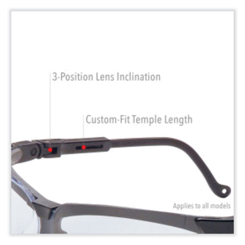 Genesis Safety Eyewear, Black Nylon Frame, Clear Polycarbonate Lens