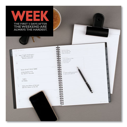 Elevation Academic Weekly/monthly Planner, 11 X 8.5, Black Cover, 12-month (july To June): 2023 To 2024