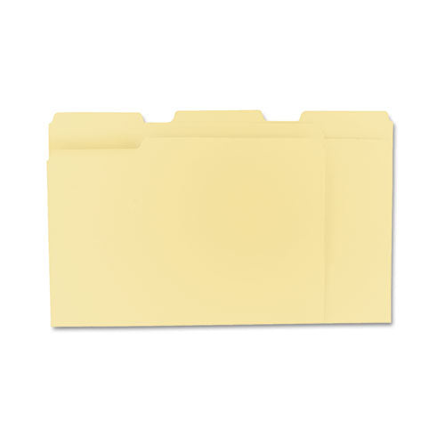 Top Tab File Folders, 1/3-cut Tabs: Assorted, Letter Size, 0.75" Expansion, Manila, 100/box