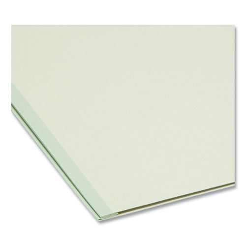 Expanding Recycled Heavy Pressboard Folders, 1/3-cut Tabs: Assorted, Letter Size, 2" Expansion, Gray-green, 25/box