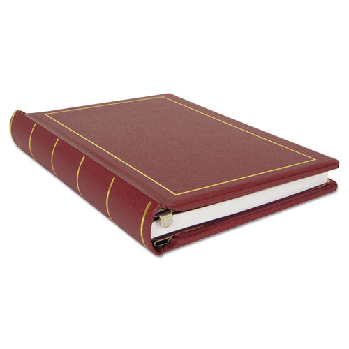 Looseleaf Corporation Minute Book, 1-subject, Unruled, Red/gold Cover, (250) 11 X 8.5 Sheets