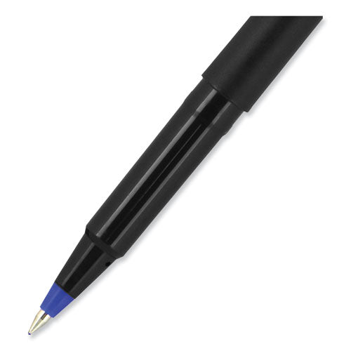 Roller Ball Pen, Stick, Extra-fine 0.5 Mm, Blue Ink, Black/blue Barrel, Dozen