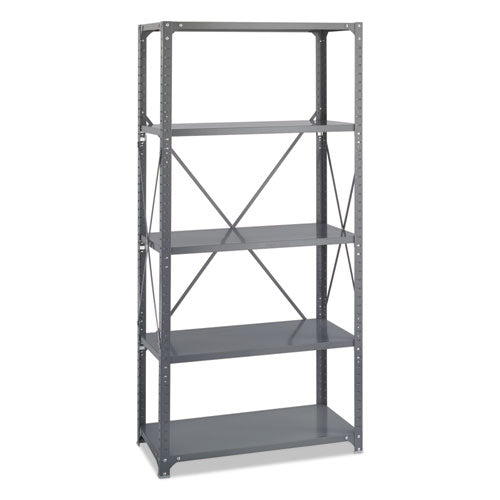 Commercial Steel Shelving Unit, Five-shelf, 36w X 18d X 75h, Dark Gray