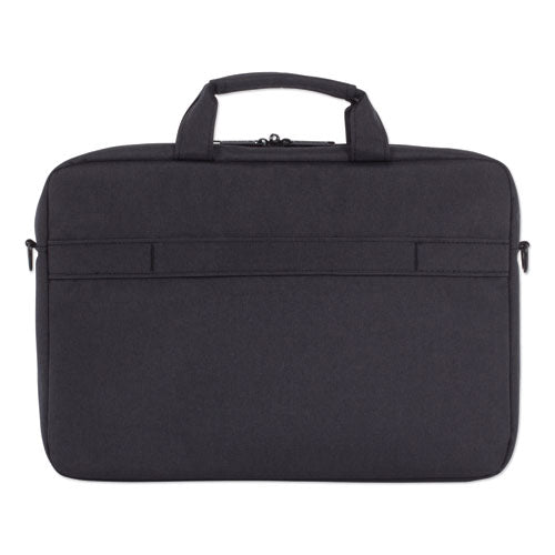 Cadence Slim Briefcase, Fits Devices Up To 15.6", Polyester, 3.5 X 3.5 X 16, Charcoal