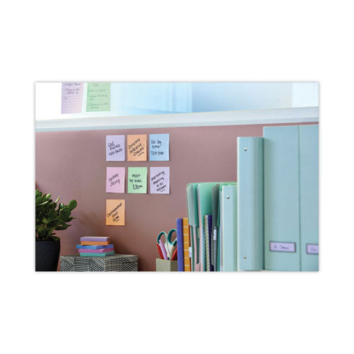 Recycled Notes In Wanderlust Pastels Collection Colors, 3" X 3", 90 Sheets/pad, 12 Pads/pack