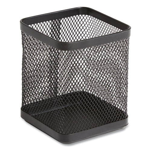 Wire Mesh Pencil Holder, 3.46 X 3.46 X 4.33, Black