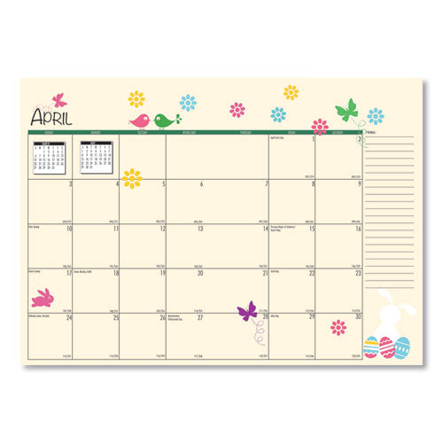 Seasonal Monthly Planner, Illustrated Seasons Artwork, 10 X 7, Light Blue Cover, 12-month (jan To Dec): 2024