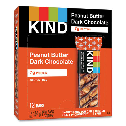 Plus Nutrition Boost Bar, Peanut Butter Dark Chocolate/protein, 1.4 Oz, 12/box