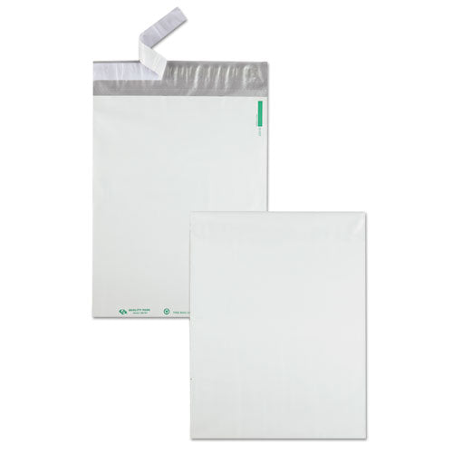 Redi-strip Poly Mailer, #4, Square Flap With Perforated Strip, Redi-strip Adhesive Closure, 10 X 13, White, 100/pack