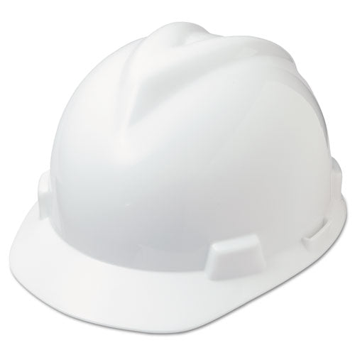 V-gard Hard Hats, Ratchet Suspension, Size 6.5 To 8, White