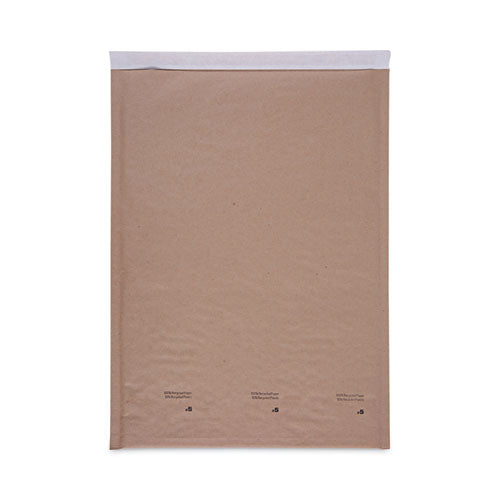 Natural Self-seal Cushioned Mailer, #5, Barrier Bubble Air Cell Cushion, Self-adhesive Closure, 10.5 X 16, Kraft, 80/carton