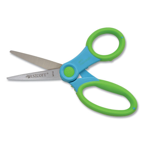 Ultra Soft Handle Scissors W/antimicrobial Protection, Pointed Tip, 5" Long, 2" Cut Length, Randomly Assorted Straight Handle