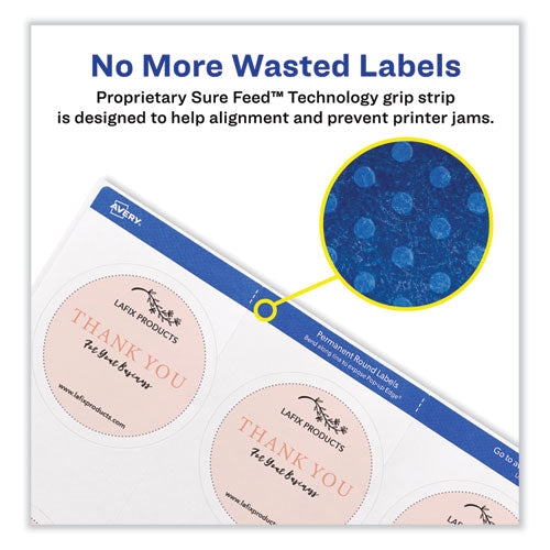 Laser/inkjet Media Labels, Inkjet/laser Printers, 2.5" Dia, Matte White, 9 Labels/sheet, 25 Sheets/pack