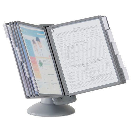 Sherpa Motion Desk Reference System, 10 Panels, Gray Borders