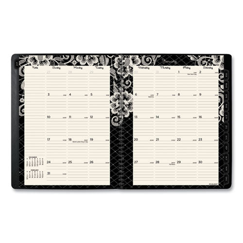 Lacey Weekly Block Format Professional Appointment Book, Lacey Artwork, 11 X 8.5, Black/white, 13-month (jan-jan): 2024-2025