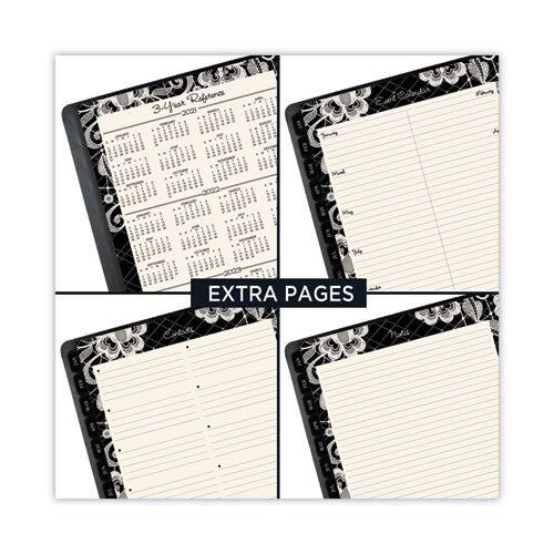 Lacey Weekly Block Format Professional Appointment Book, Lacey Artwork, 11 X 8.5, Black/white, 13-month (jan-jan): 2024-2025