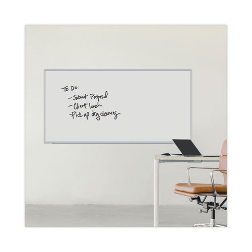 Deluxe Melamine Dry Erase Board, 96 X 48, Melamine White Surface, Silver Anodized Aluminum Frame