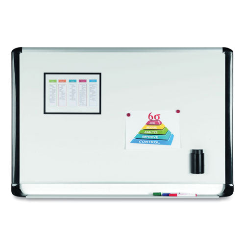 Gold Ultra Magnetic Dry Erase Boards, 72 X 48, White Surface, Black Aluminum Frame