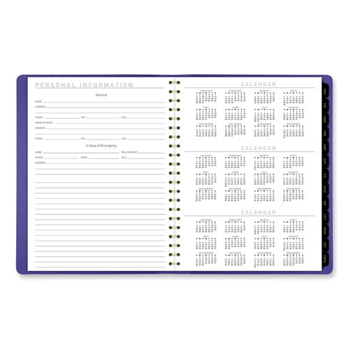 Contemporary Weekly/monthly Planner, 11.38 X 9, Purple Cover, 12-month (jan To Dec): 2024