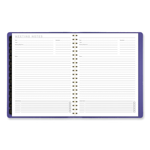 Contemporary Weekly/monthly Planner, 11.38 X 9, Purple Cover, 12-month (jan To Dec): 2024