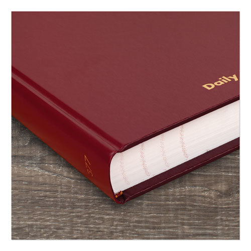 Standard Diary Daily Journal, 2024 Edition, Wide/legal Rule, Red Cover, (210) 12 X 7.75 Sheets