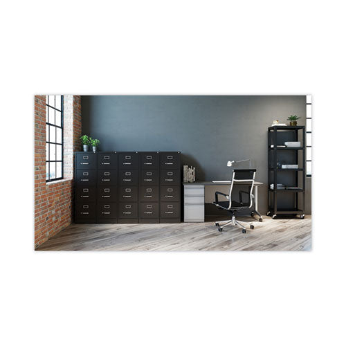 Vertical Letter File Cabinet, 4 Letter-size File Drawers, Black, 15 X 26.5 X 52