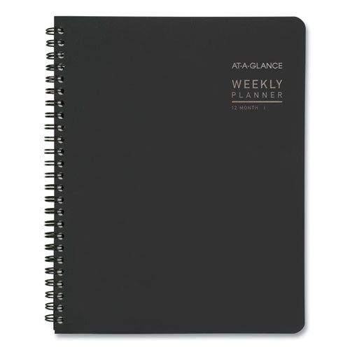 Contemporary Lite Weekly/monthly Planner, 8.75 X 7, Black Simulated Leather Cover, 12-month (jan To Dec): 2024