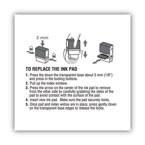 Replacement Ink Pad For 2000plus 1si40pgl And 1si40p, 2.38" X 0.25", Red