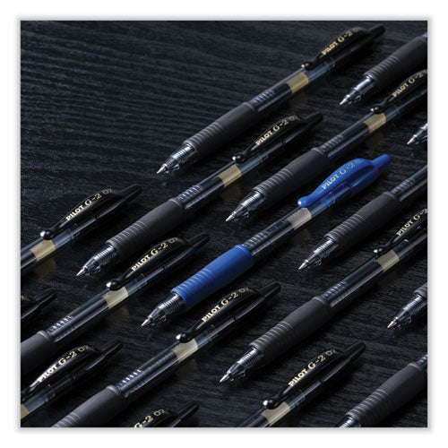 G2 Premium Gel Pen, Retractable, Fine 0.7 Mm, Blue Ink, Smoke/blue Barrel, 2/pack