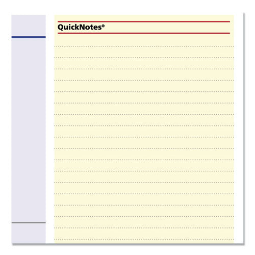 Quicknotes Mini Erasable Wall Planner, 16 X 12, White/blue/yellow Sheets, 12-month (jan To Dec): 2024