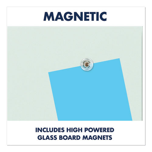 Invisamount Magnetic Glass Marker Board, 50 X 28, White Surface