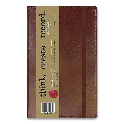 Bonded Leather Journal, 1-subject, Narrow Rule, Brown Cover, (240) 8.25 X 5 Sheets