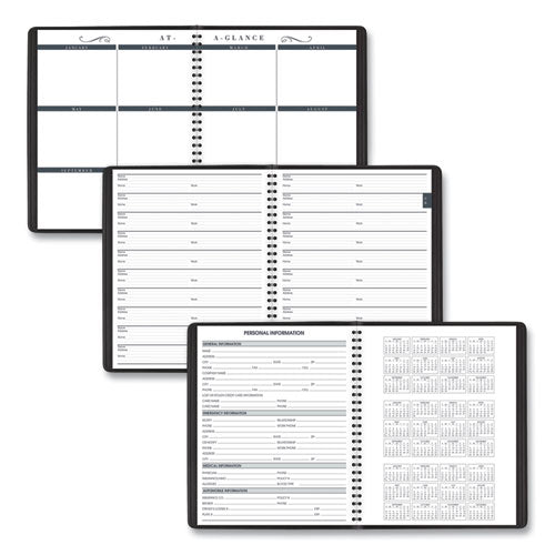 Monthly Planner In Business Week Format, 10 X 8, Black Cover, 12-month (jan To Dec): 2024