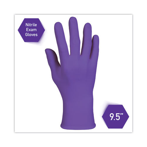 Purple Nitrile Exam Gloves, 242 Mm Length, Small, Purple, 100/box