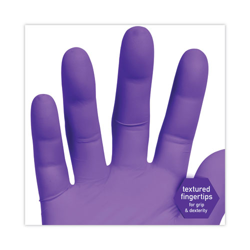 Purple Nitrile Exam Gloves, 242 Mm Length, Small, Purple, 100/box