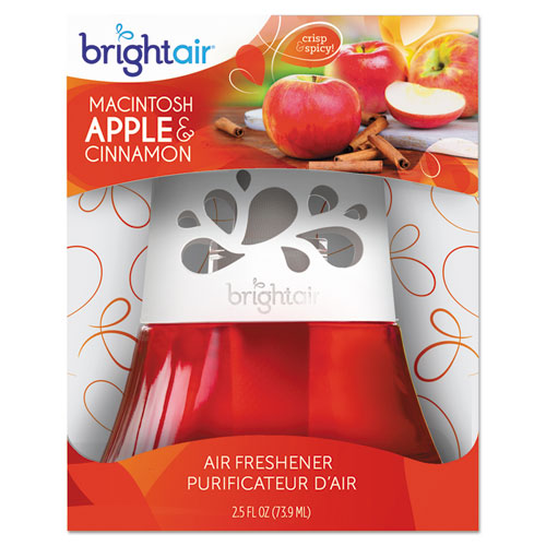 Scented Oil Air Freshener, Macintosh Apple And Cinnamon, Red, 2.5 Oz, 6/carton