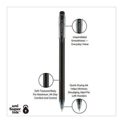 Jetstream 101 Roller Ball Pen, Stick, Bold 1 Mm, Black Ink, Black Barrel, Dozen